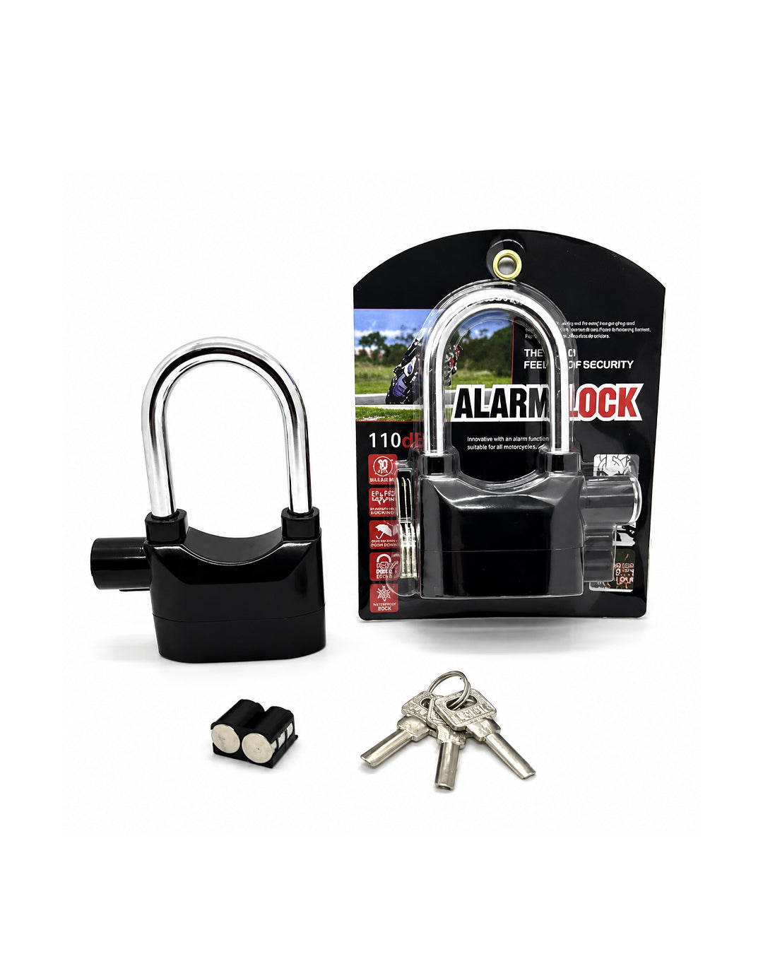 Candado con alarma integrada
