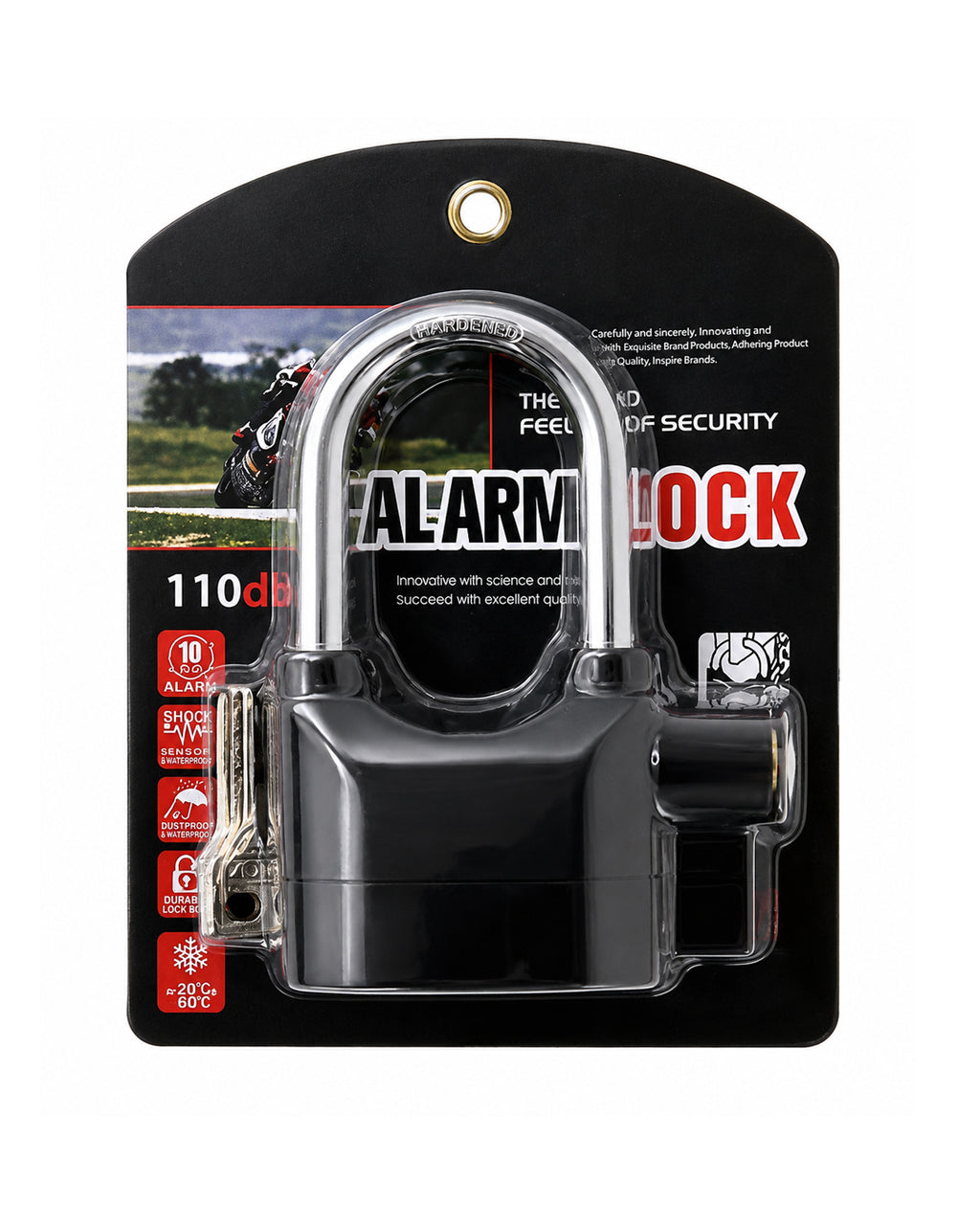 Candado con alarma integrada