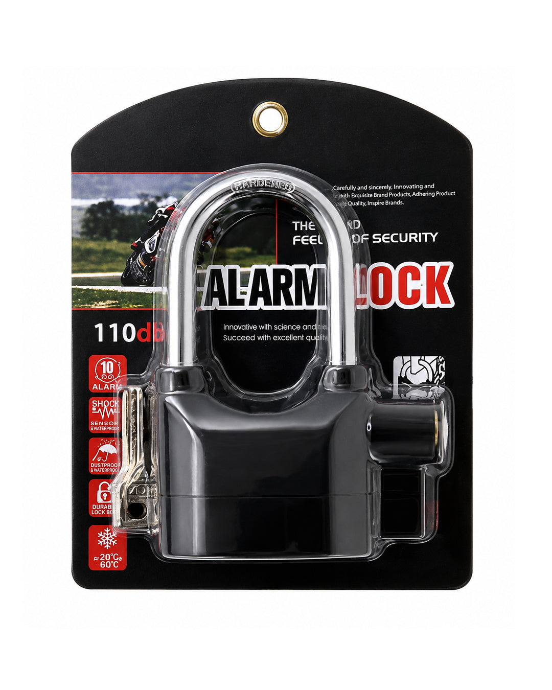 Candado con alarma integrada