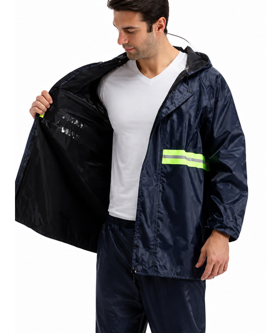 Traje impermeable reflectivo