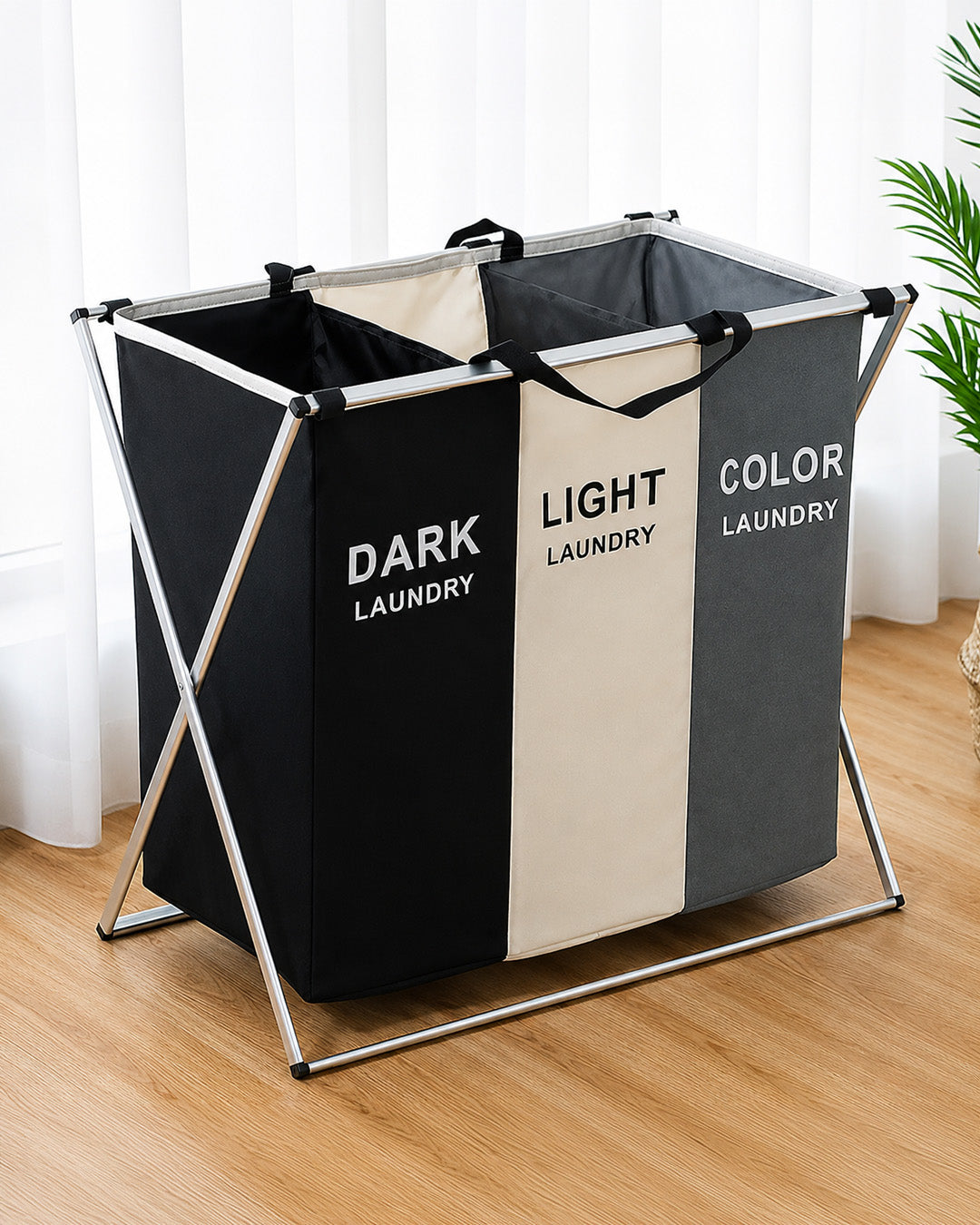 Organizador de ropa sucia 3 compartimentos